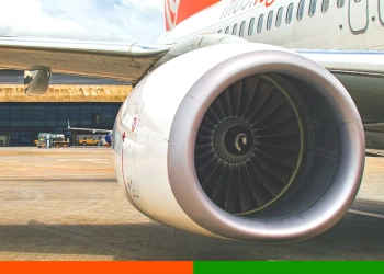 succionado por turbina de avión