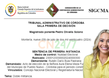 Por presunta doble militancia a concejal de Pueblo Nuevo le anularon su credencial