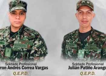 Identifican a los dos soldados muertos por atentado en Arauca