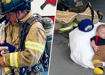 Un bombero que anhelaba ser padre encontró a un recién nacido abandonado en su estación de bomberos