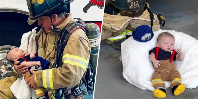 Un bombero que anhelaba ser padre encontró a un recién nacido abandonado en su estación de bomberos